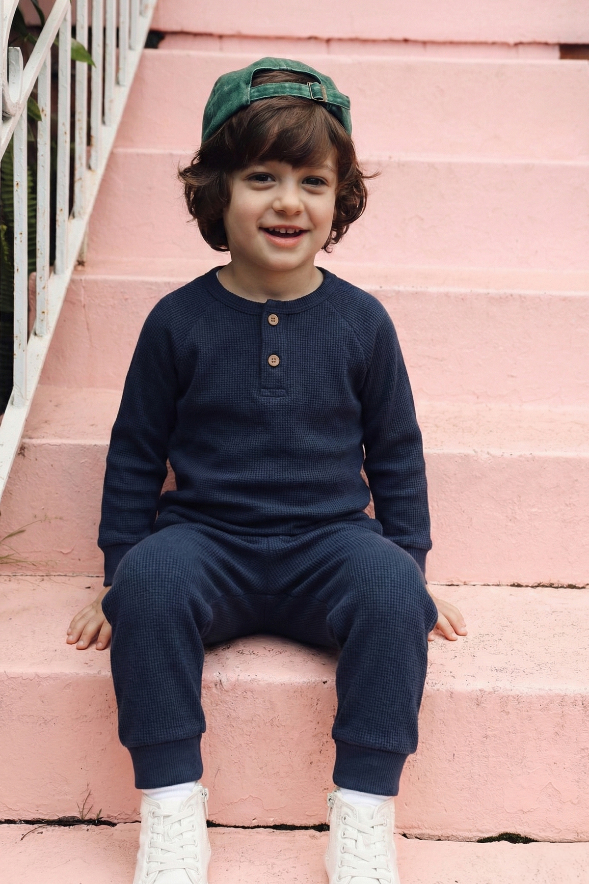 CigitReglan Kol Patlı Erkek Basıc Takım 1-8 Yaş Lacivert