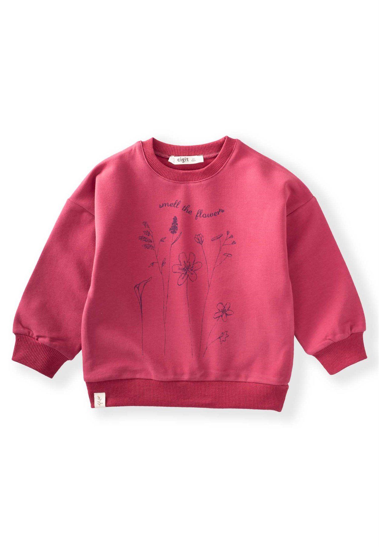80997 - 5052Smell The Flowers Baskılı Sweatshirt 2-8 Yaş Bordo - Fırsat ÜrünüCigitSmell The Flowers Baskılı Sweatshirt 2-8 Yaş Bordo