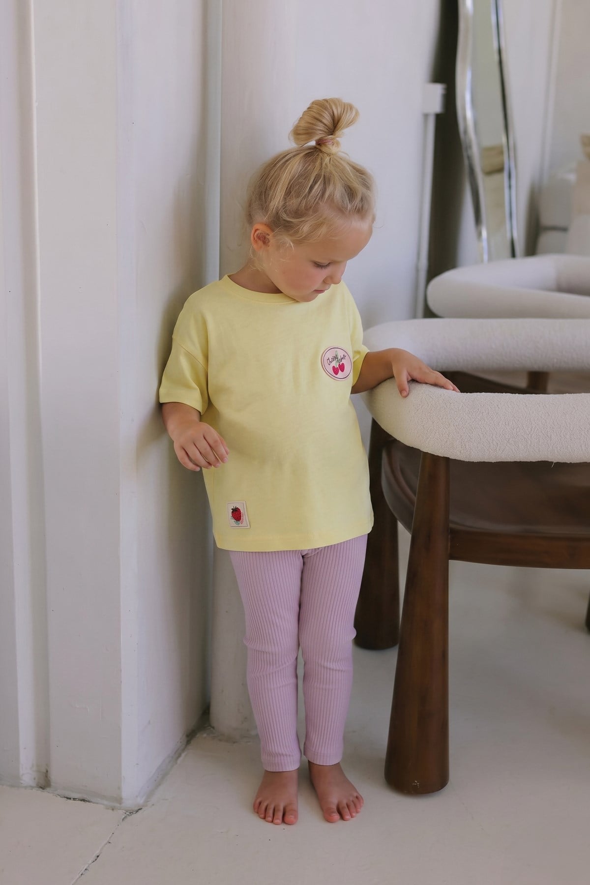 CigitTaylı T-Shirt Takım 1-8 Yaş Sarı