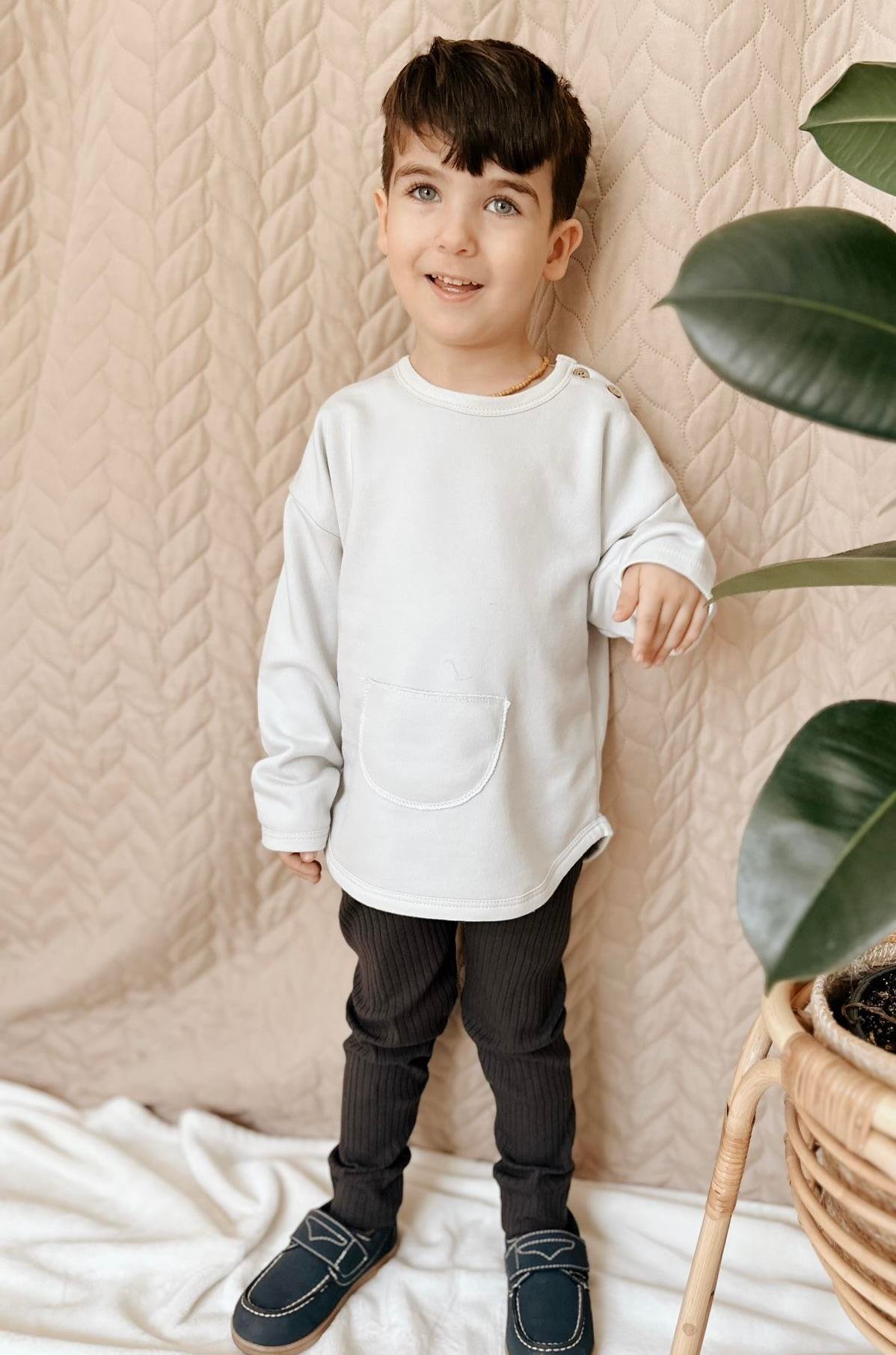 CigitTaytlı Sweatshirt Takım 0-5 Yaş Taş
