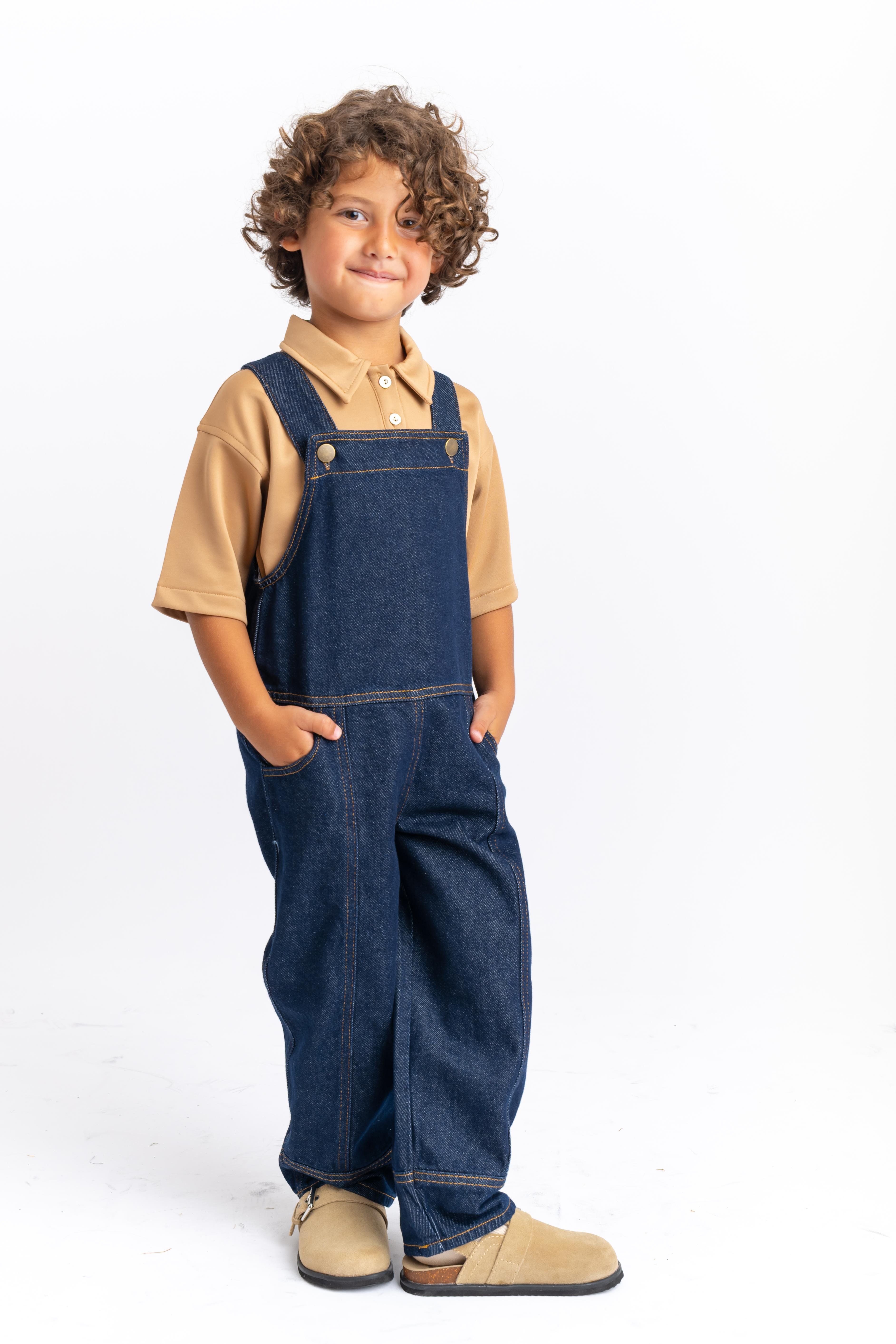 CigitSide Pocket Denim Salopet 2-7 Years BLUE