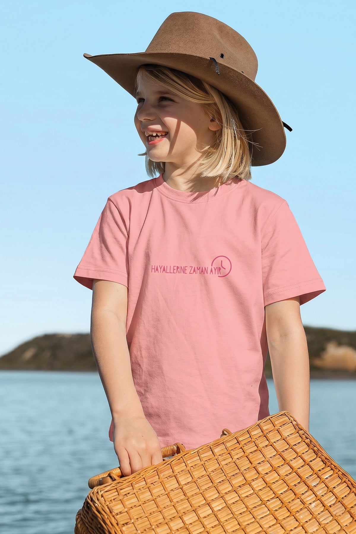 CigitSlogan Baskılı T-Shirt 2-10 Yaş Pembe
