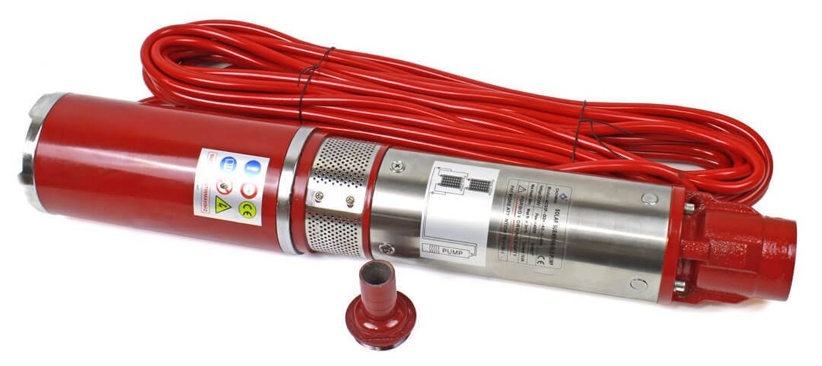12 Volt Dc Solar Güneş Enerjili Kademeli Dalgıç Pompa 23 Mss 2.30 m³/h  200 Watt