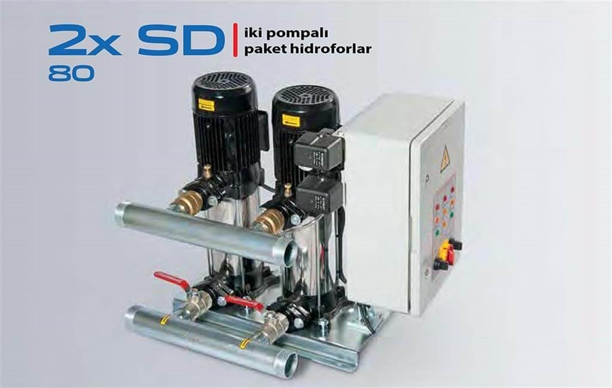 Komm 2x SD 80 İki Pompalı Paket Hidrofor
