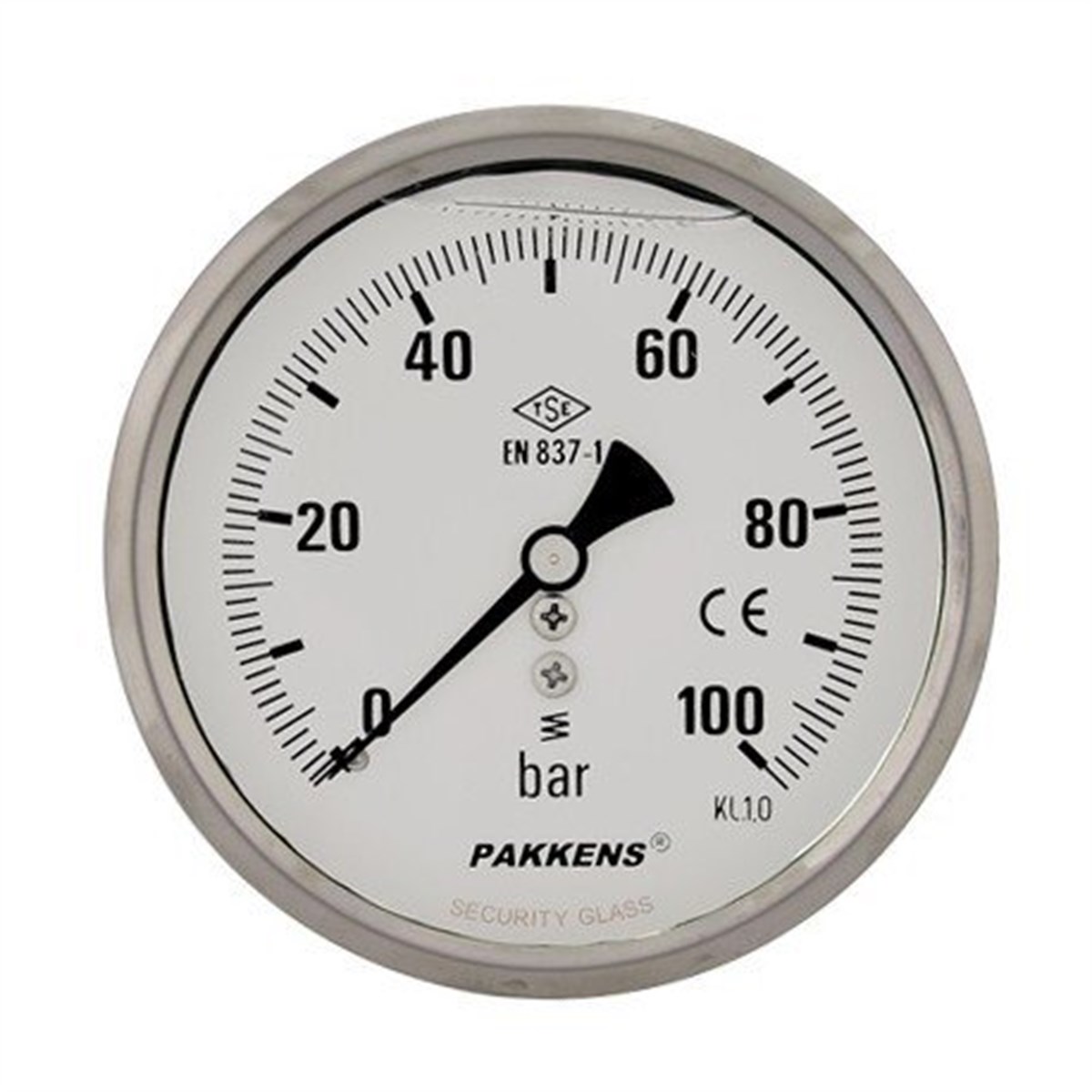 Pakkens 0-1.6 Bar 63 mm Arkadan Bağlantılı Gliserinli Manometre G 1/4 inç