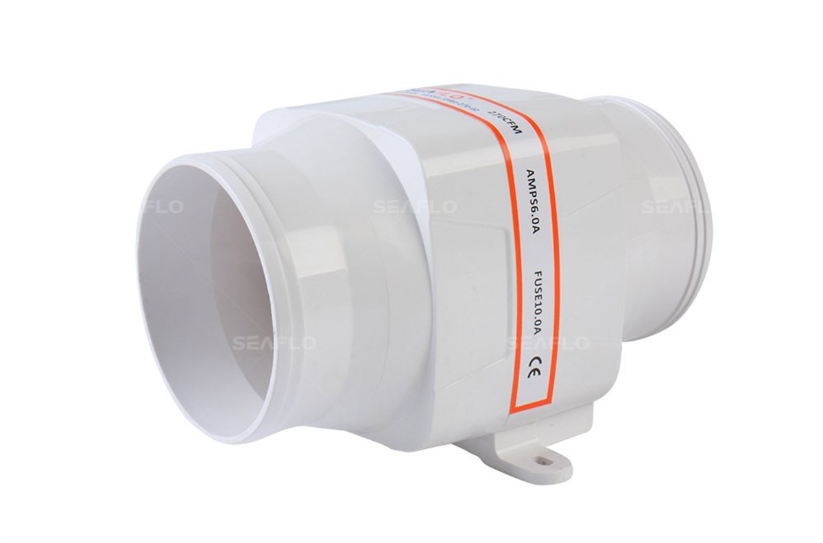 SR10512 12 Volt 100 mm Blower, Tekne ve Yat Kanal Tipi Fan Aspiratör