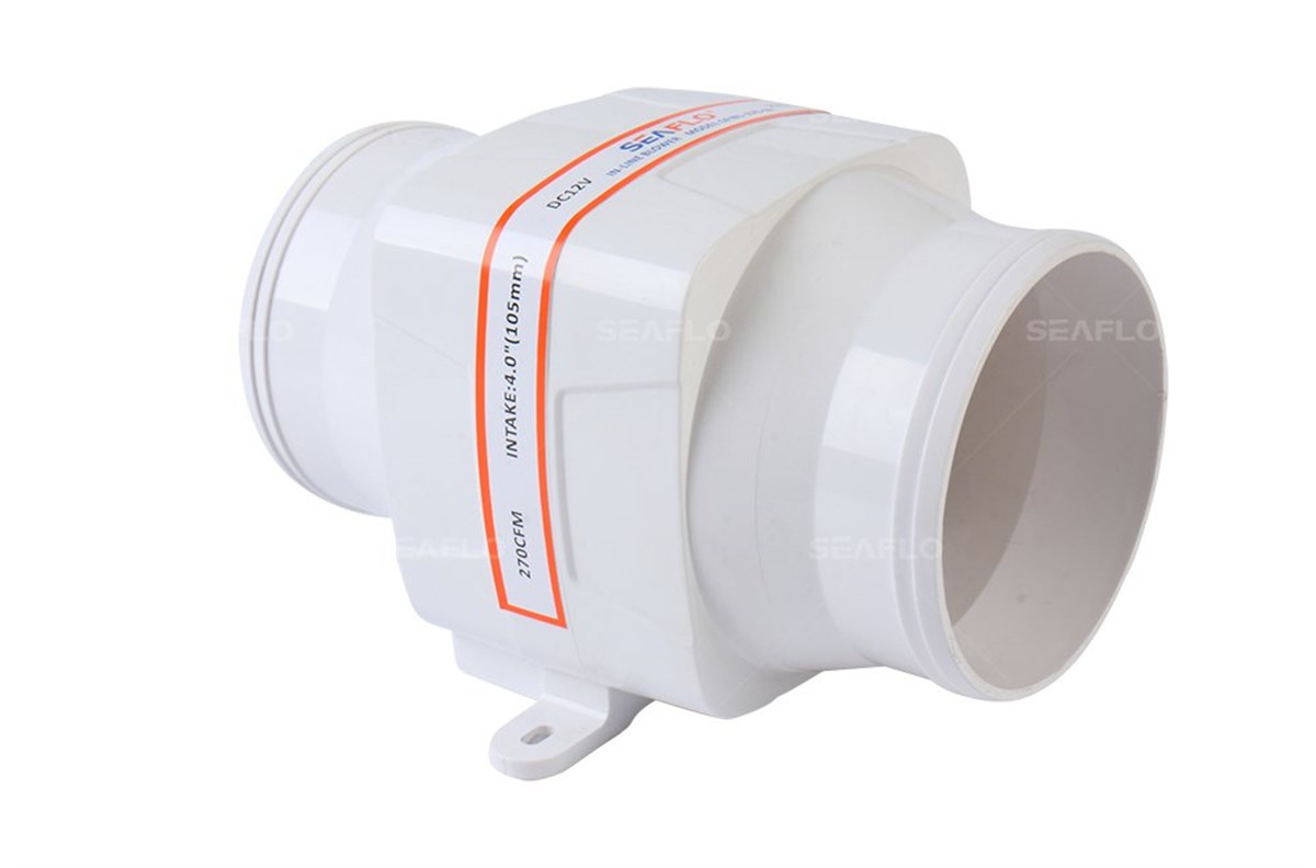 SR10512 12 Volt 100 mm Blower, Tekne ve Yat Kanal Tipi Fan Aspiratör