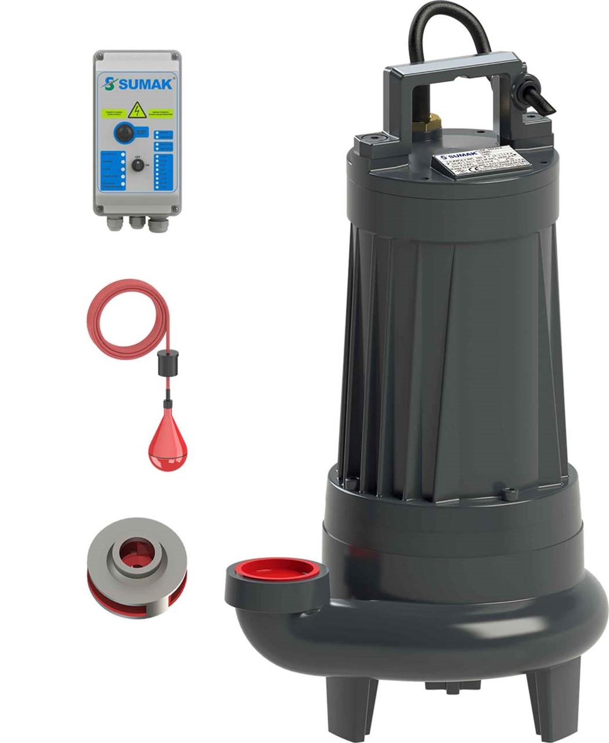 Sumak SDT30/2 Foseptik Dalgıç Pompa Trifaze (380V) 3 Hp