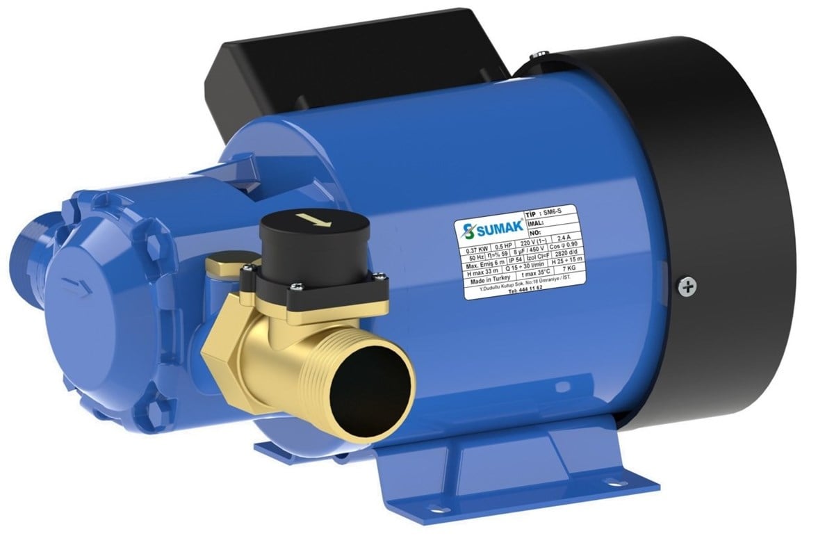 Sumak SM6-S Güneş Enerji Sıcak Su Basınçlandırma Pompası 30 mss 2 m³/h