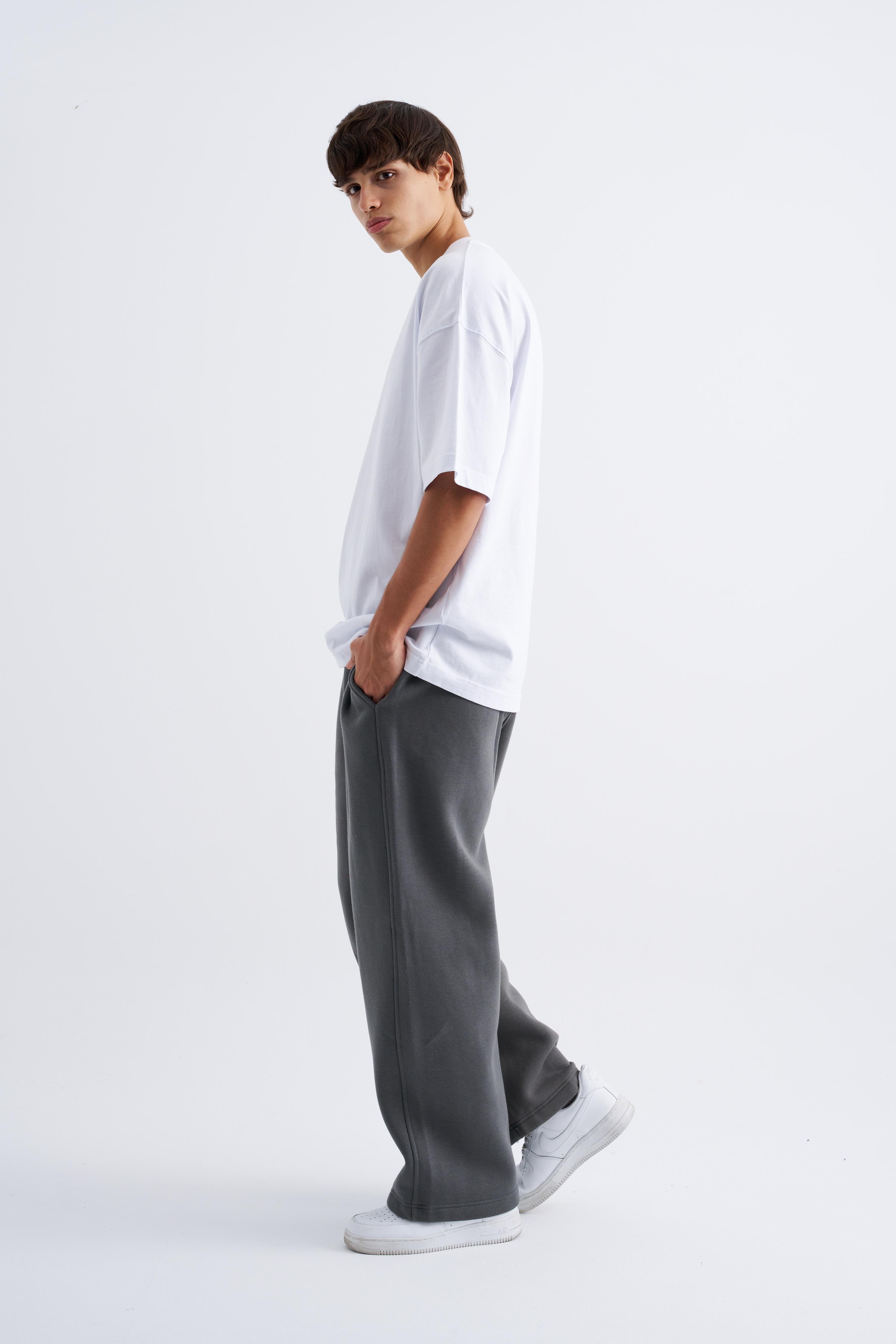 Erkek Baggy Oversize Antrasit Eşofman Altı
