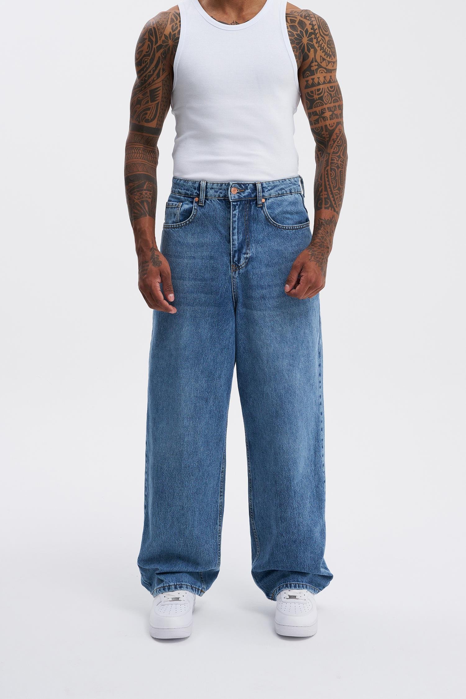 Erkek Oversize Baggy Jean SOFT BLUE