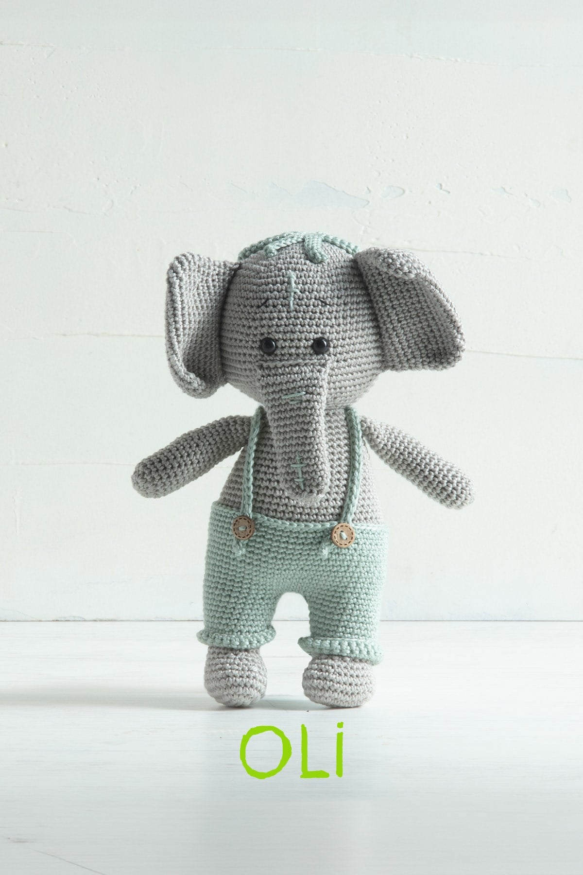 El Yapımı Amigurumi Oyuncak Fil Oli