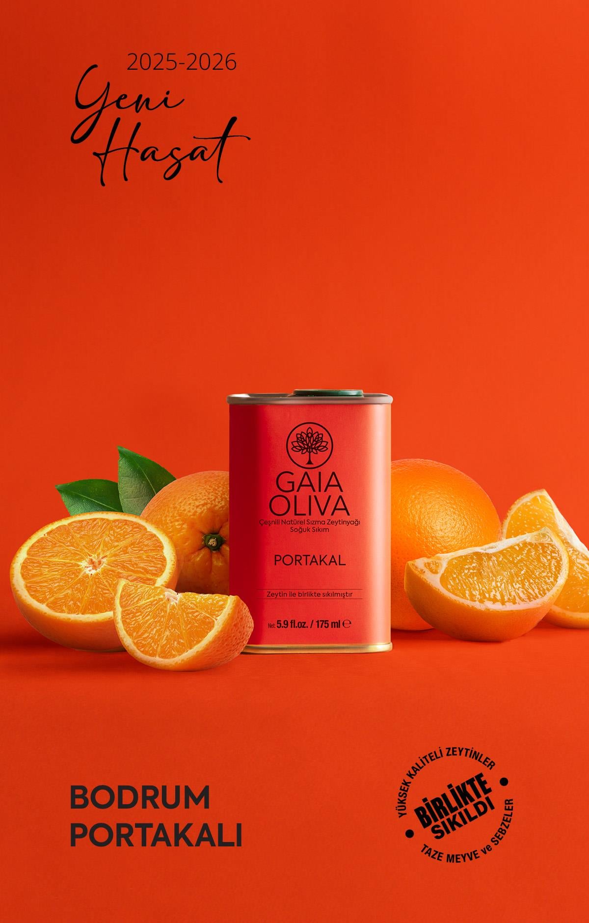 Portakal Çeşnili 175 ml Natürel Sızma Zeytinyağı (Yeni Hasat)