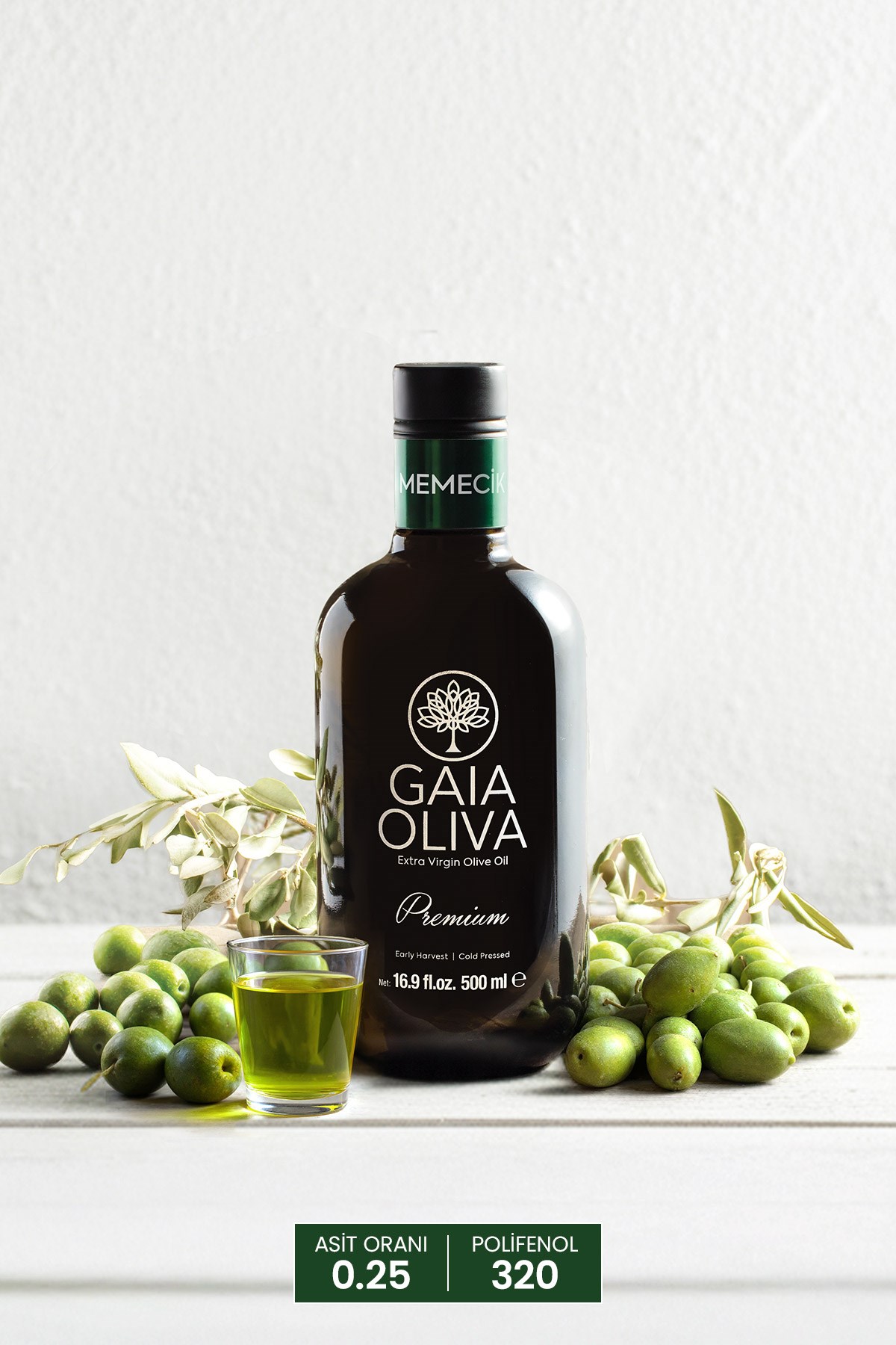 Premium Memecik 500 ml Erken Hasat Natürel Sızma Zeytinyağı