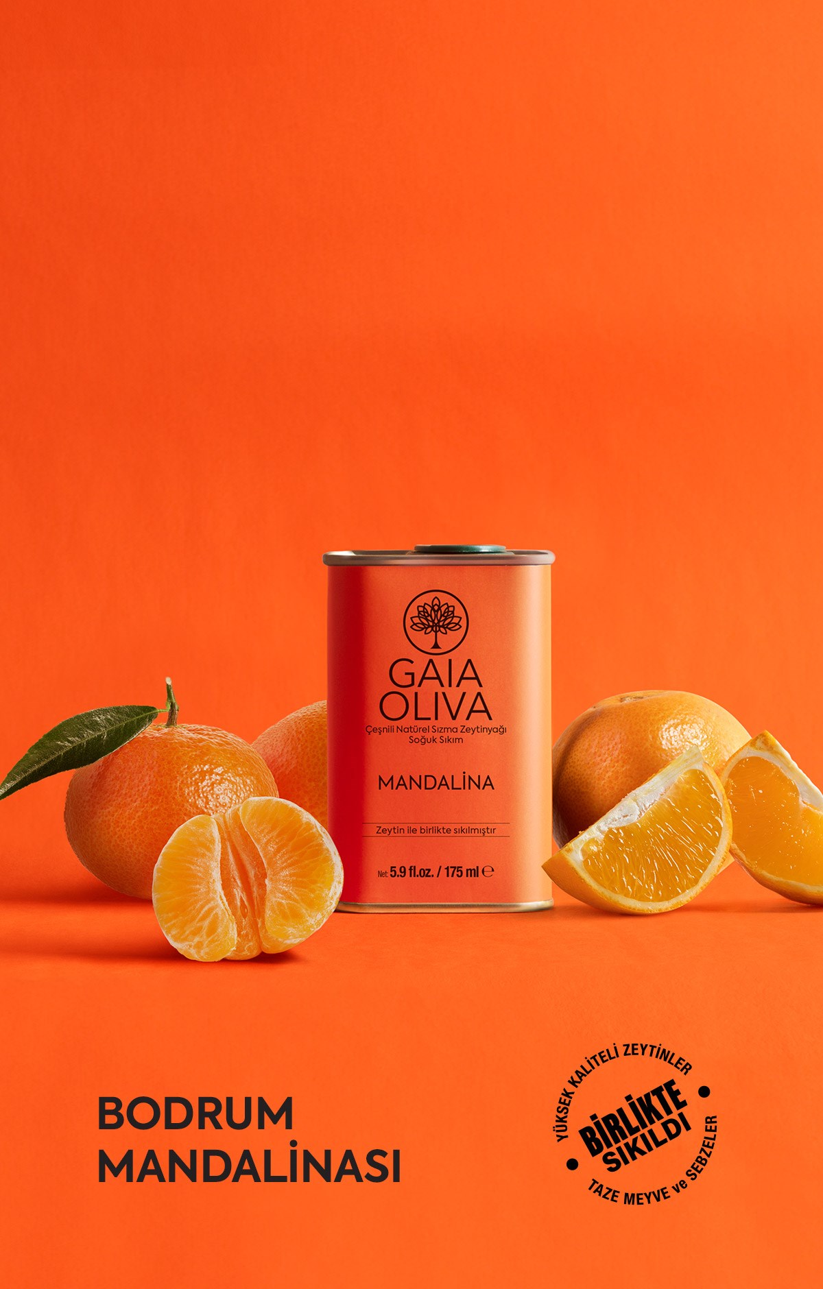 Mandalina Çeşnili 175 ml Natürel Sızma Zeytinyağı