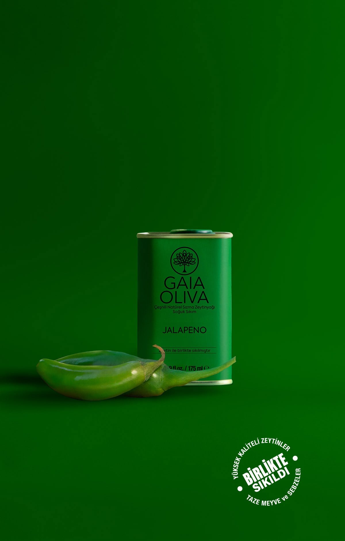 Jalapeno Çeşnili 175 ml Natürel Sızma Zeytinyağı