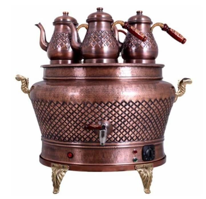 Anka 3 Demlikli Bakır Elektrikli Semaver ESO3ANKAAnka 3 Demlikli Bakır Elektrikli Semaver ESO33 Demlikli Çay KazanlarıAnka 3 Demlikli Bakır Elektrikli Semaver ESO3