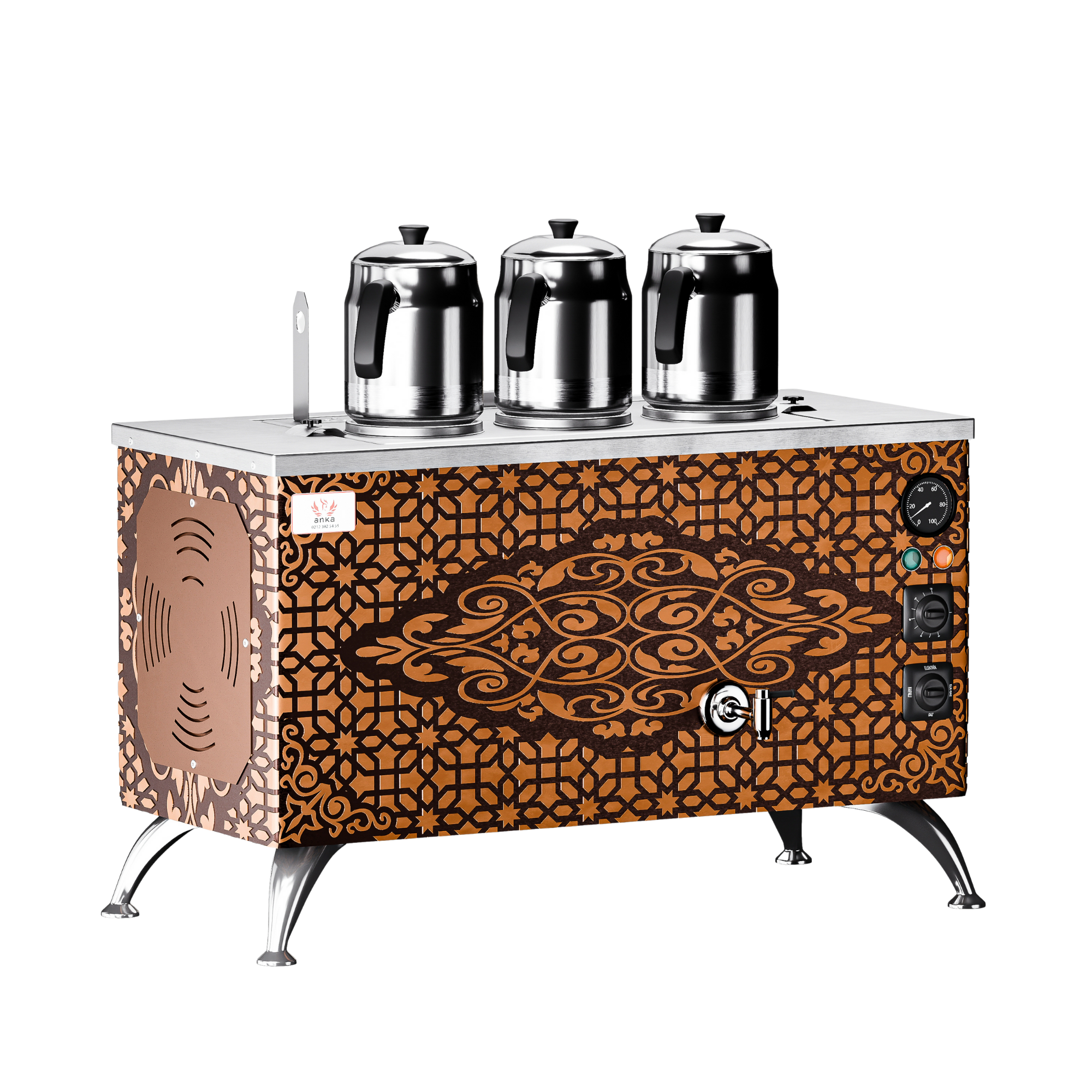 Anka 3 Demlikli Bakır Pro Elektrikli Full Otomatik Çay Kazanı APE3ANKAAnka 3 Demlikli Bakır Pro Elektrikli Full Otomatik Çay Kazanı APE33 Demlikli Çay KazanlarıAnka 3 Demlikli Bakır Pro Elektrikli Full Otomatik Çay Kazanı APE3