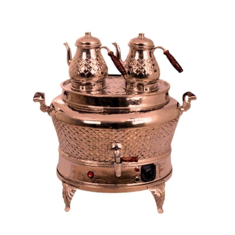 ANKAAnka Otantik Oval Bakır Semaver  2 Demlikli ESO22 Demlikli Çay KazanlarıAnka Otantik Oval Bakır Semaver  2 Demlikli ESO2