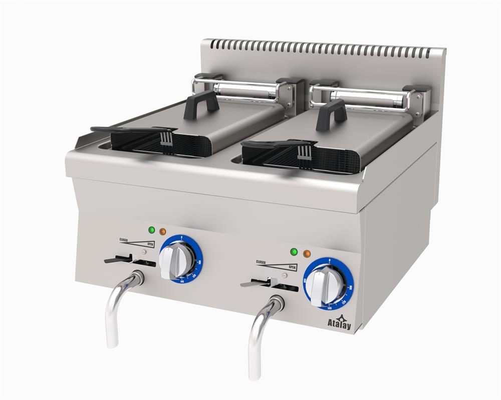 Atalay Elektrikli Fritöz 2x9 Litre 60x60x30 E AEF-660Atalay Endüstriyel Mutfak EkipmanlarıAtalay Elektrikli Fritöz 2x9 Litre 60x60x30 E AEF-660Elektrikli FritözlerAtalay Elektrikli Fritöz 2x9 Litre 60x60x30 E AEF-660