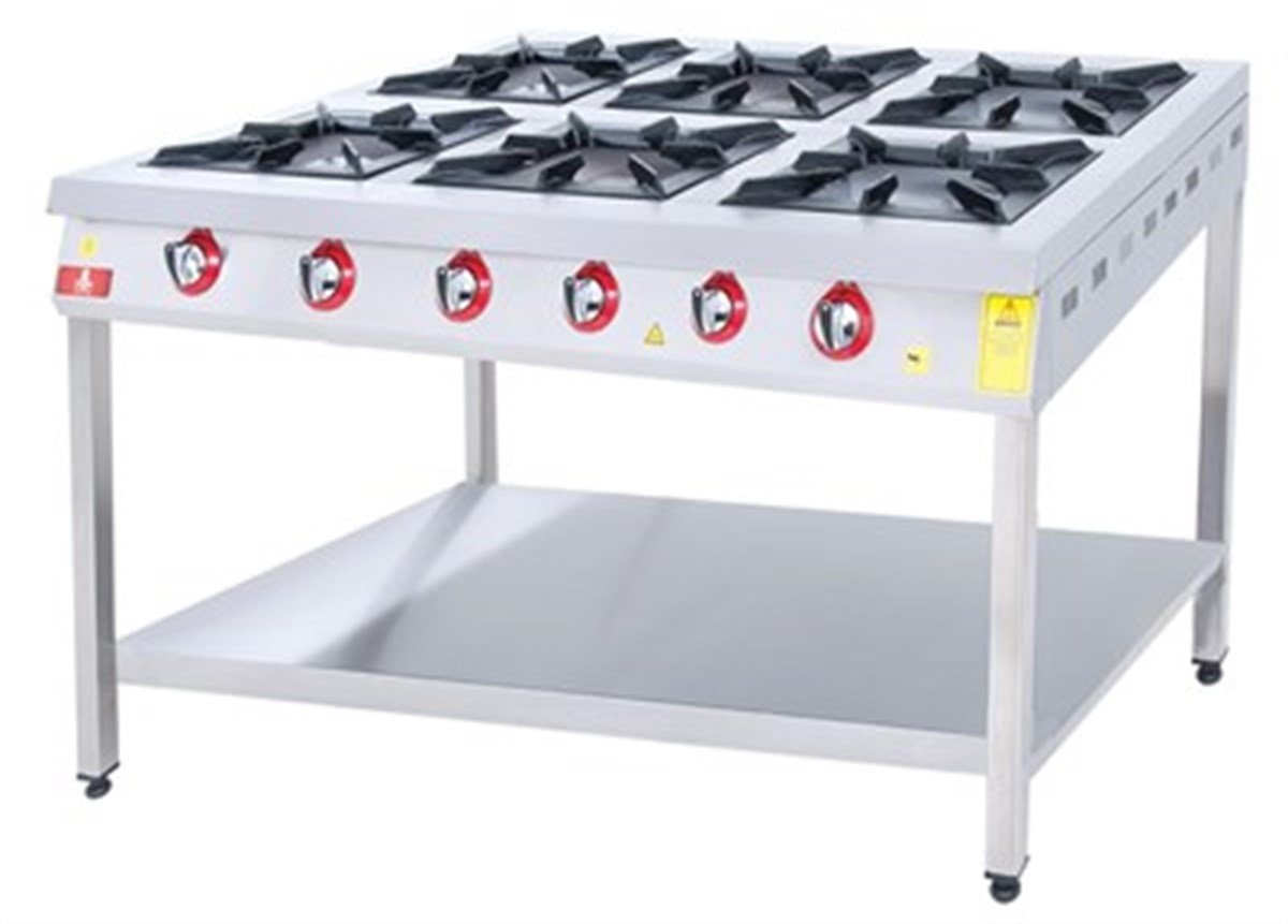 DRNDrn 6lı Taban Raflı Sanayi Ocağı Gazlı Ve Lpg Ce Belgeli Gazmer Onaylı 120x94x85 DRNKF-1290Taban Raflı OcaklarDrn 6lı Taban Raflı Sanayi Ocağı Gazlı Ve Lpg Ce Belgeli Gazmer Onaylı 120x94x85 DRNKF-1290