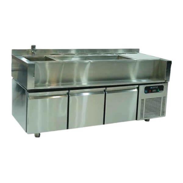 Ekofan Buzdolaplı Kokteyl İstasyonu, 3 Çekmeceli, 350 W, 186 Cm KTB-3EKOFANEkofan Buzdolaplı Kokteyl İstasyonu, 3 Çekmeceli, 350 W, 186 Cm KTB-3Tezgah Tip BuzdolaplarıEkofan Buzdolaplı Kokteyl İstasyonu, 3 Çekmeceli, 350 W, 186 Cm KTB-3