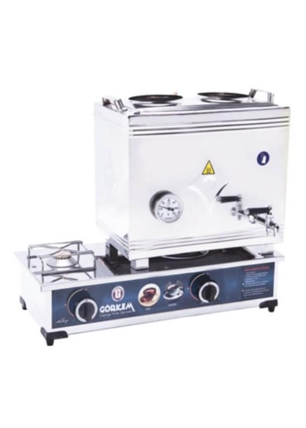 Görkem 25 Lik Kaynaklı Çay Kazanı Gaz/ Lpgli 127GÖRKEM Görkem 25 Lik Kaynaklı Çay Kazanı Gaz/ Lpgli 1272 Demlikli Ekonomik Çay KazanlarıGörkem 25 Lik Kaynaklı Çay Kazanı Gaz/ Lpgli 127