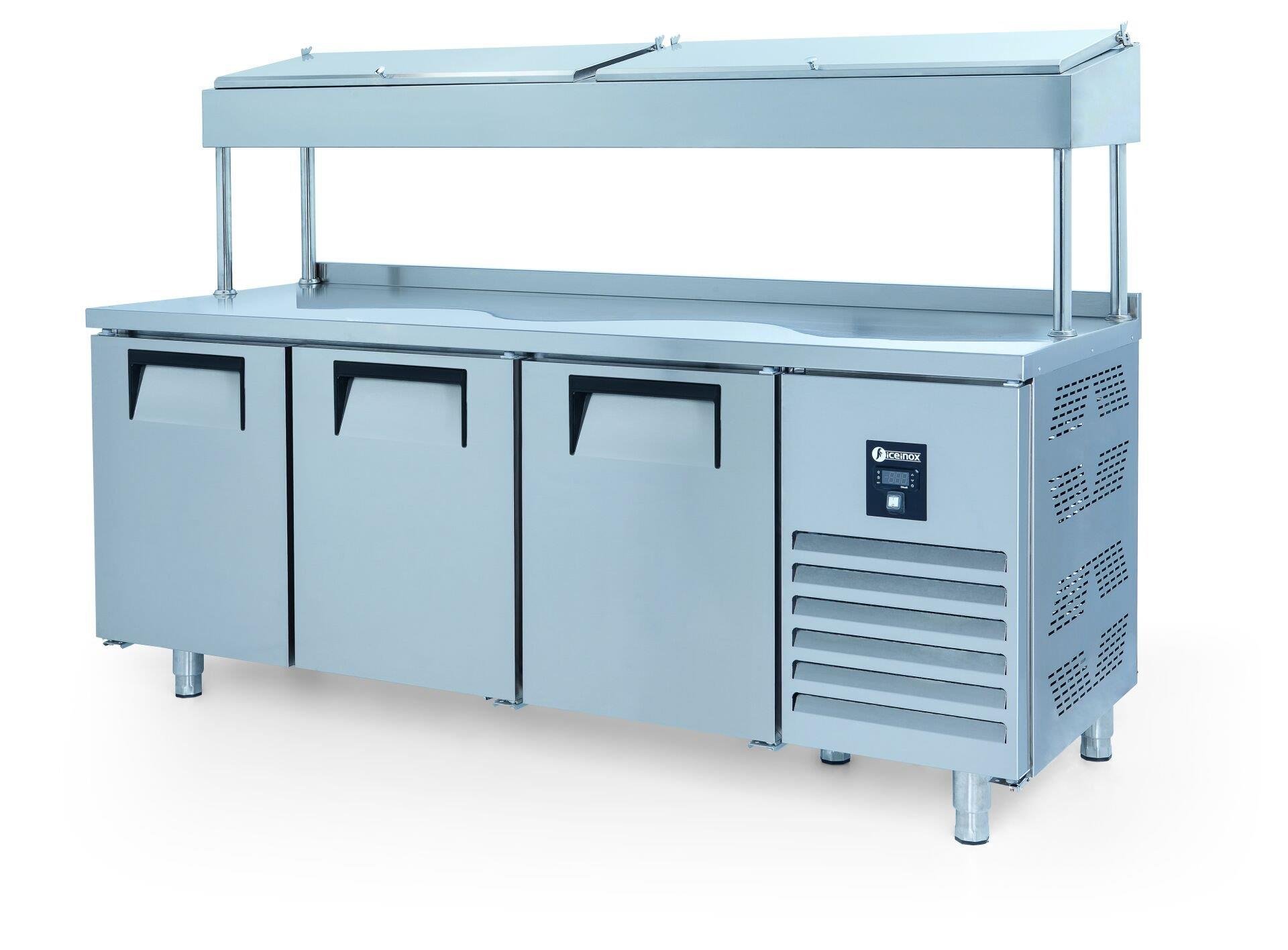 ICEINOXİceinox 3 Kapılı Pizza Hazırlık Dolabı , Yüksek Ayak PTS-H 440 CRPizza Hazırlık Buzdolaplarıİceinox 3 Kapılı Pizza Hazırlık Dolabı , Yüksek Ayak PTS-H 440 CR