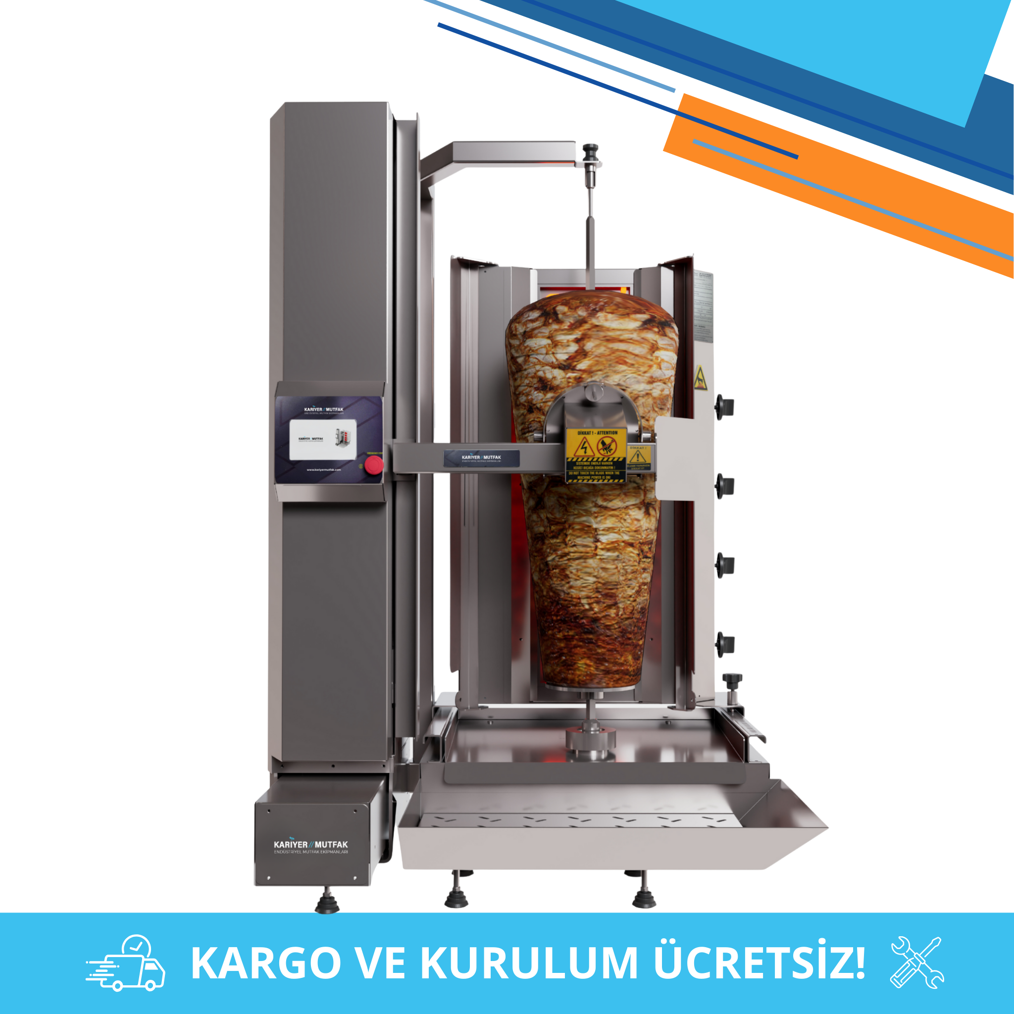 Kariyer 110 Kg 5 Gözlü Döner Robotu Gazlı KDR110KARİYERMUTFAKKariyer 110 Kg 5 Gözlü Döner Robotu Gazlı KDR110Gazlı Döner RobotlarıKariyer 110 Kg 5 Gözlü Döner Robotu Gazlı KDR110