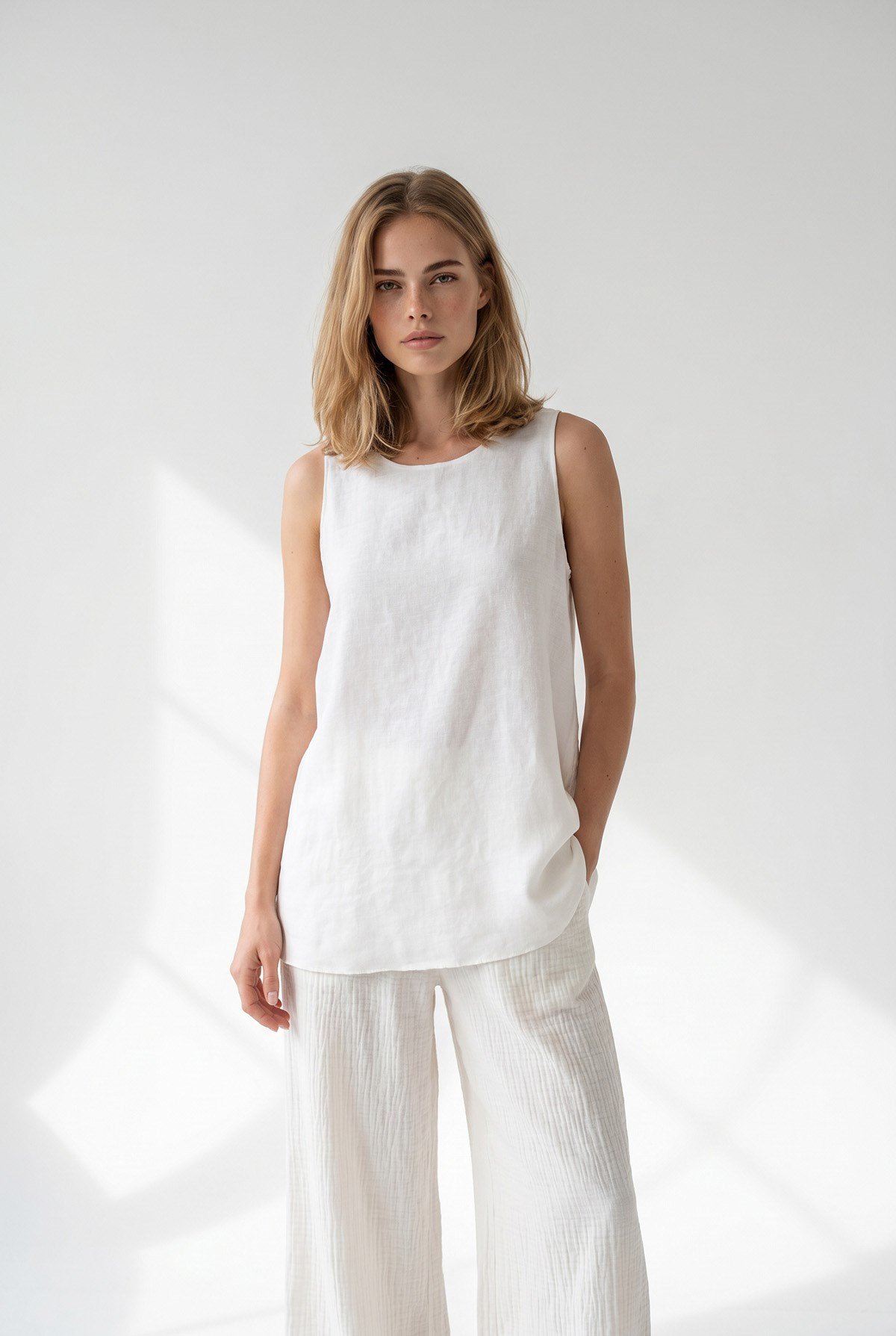 Boho Kolyeli 2 Li Loose Fit Bluz Sarı