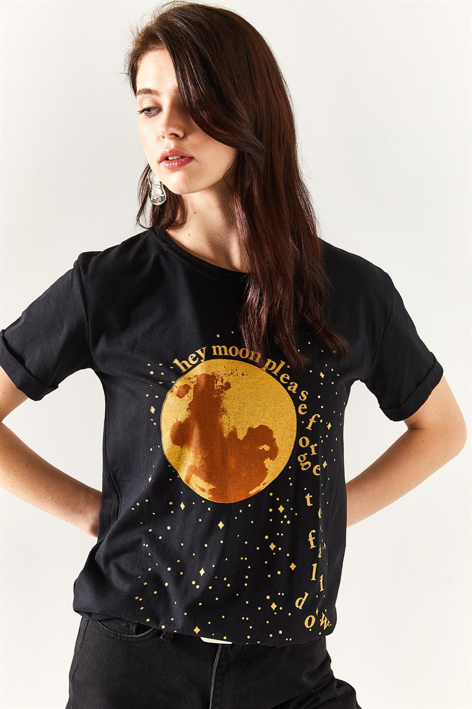 Moon Tişört Siyah