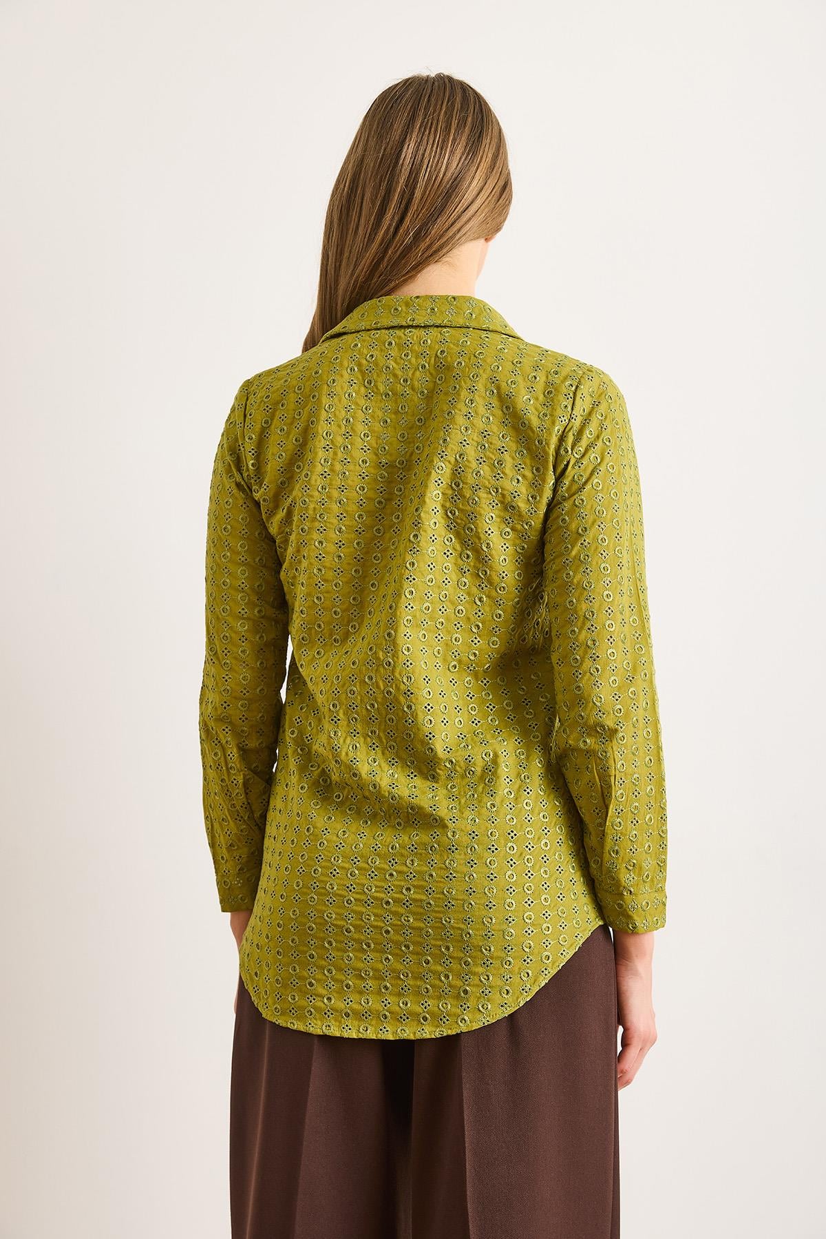 Regular Fit Fisto Gömlek Yağ Yeşili