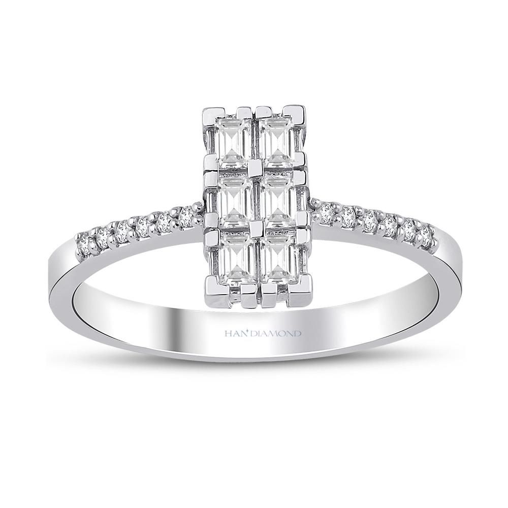 0.32 Karat Pırlanta Baget Yüzük