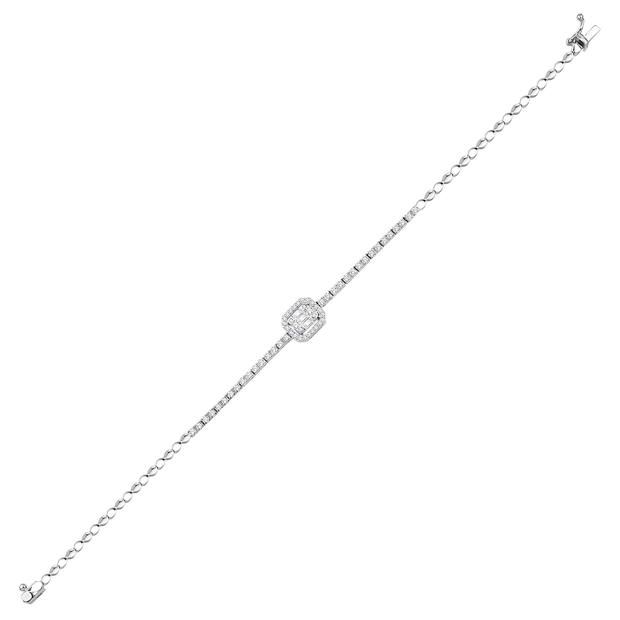 0.62 Karat Pırlanta Baget Bileklik