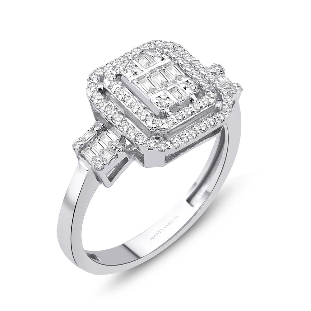 0.49 Karat Pırlanta Baget Yüzük