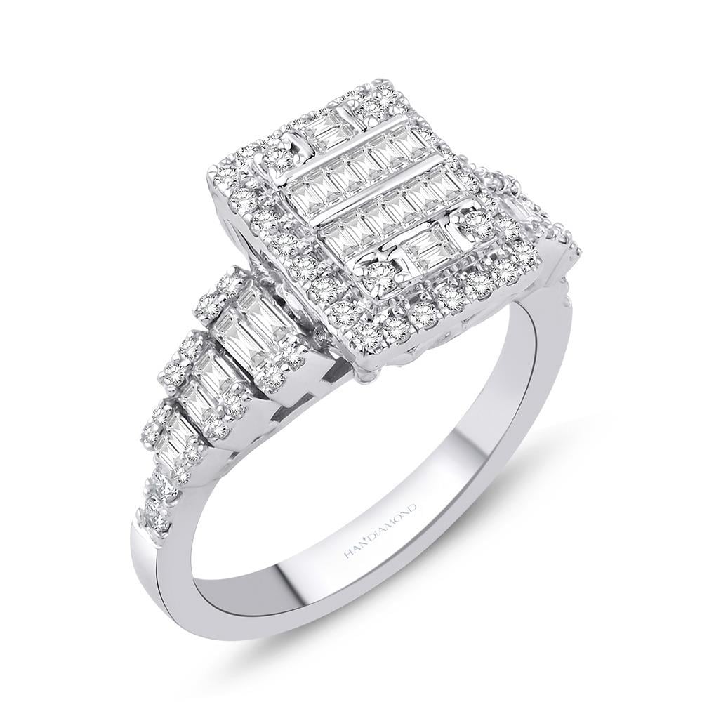 0.82 Karat Pırlanta Baget Yüzük