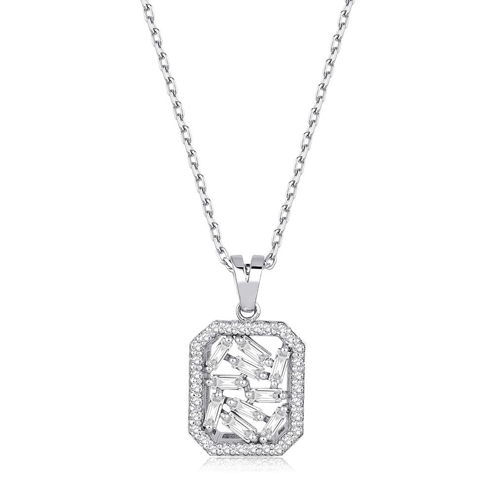 0.27 Ct Pırlanta Baget Kolye 