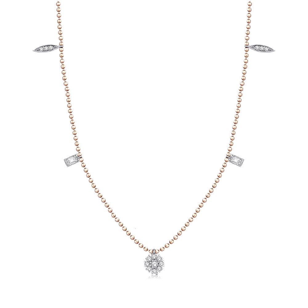 0.28 Karat Pırlanta Baget Kolye