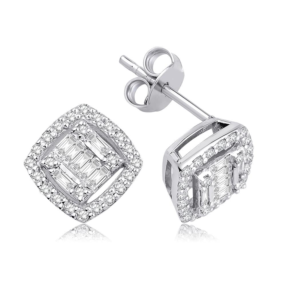 0.40 Ct Pırlanta Baget Küpe