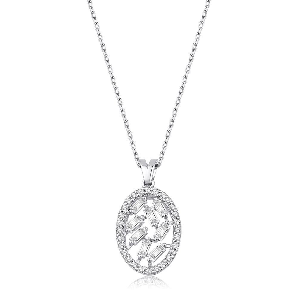0.47 Ct Pırlanta Baget Kolye 