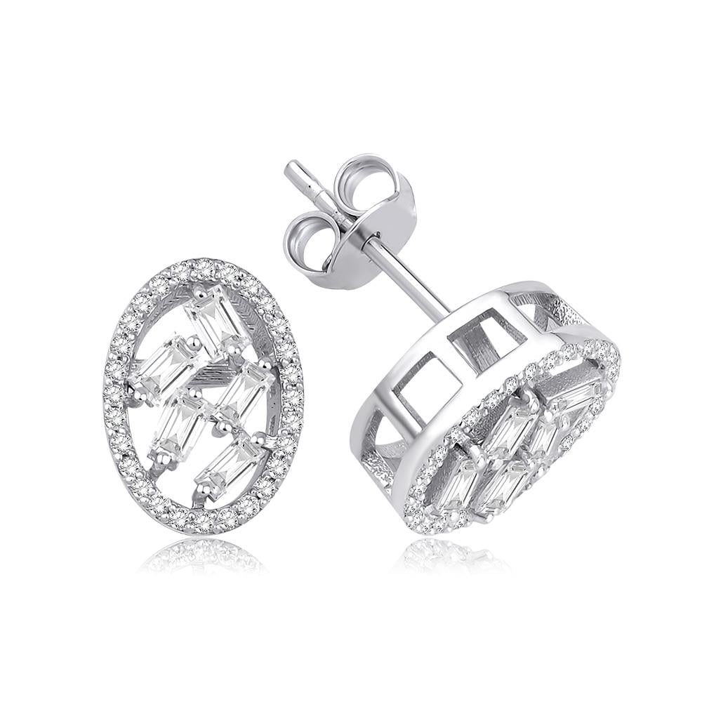 0.54 Ct Pırlanta Baget Küpe