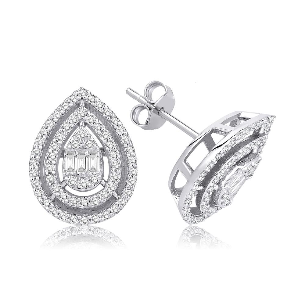 0.71 Ct Pırlanta Tasarım Küpe