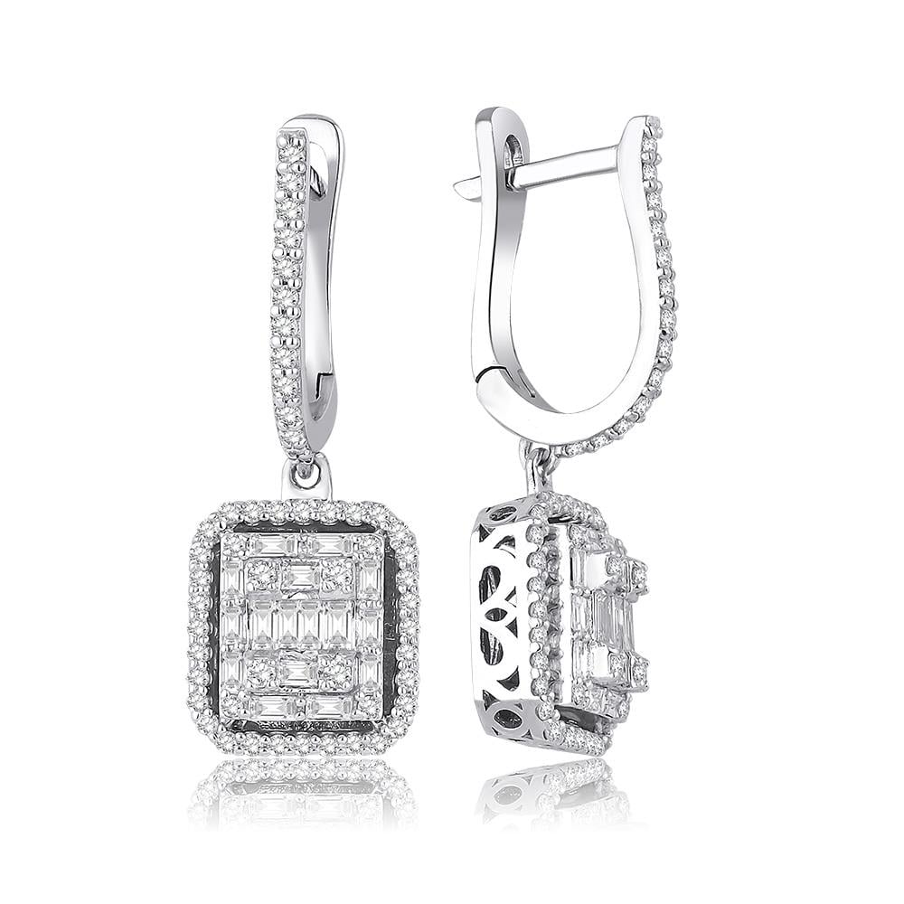 0.81 Ct Pırlanta Baget Küpe