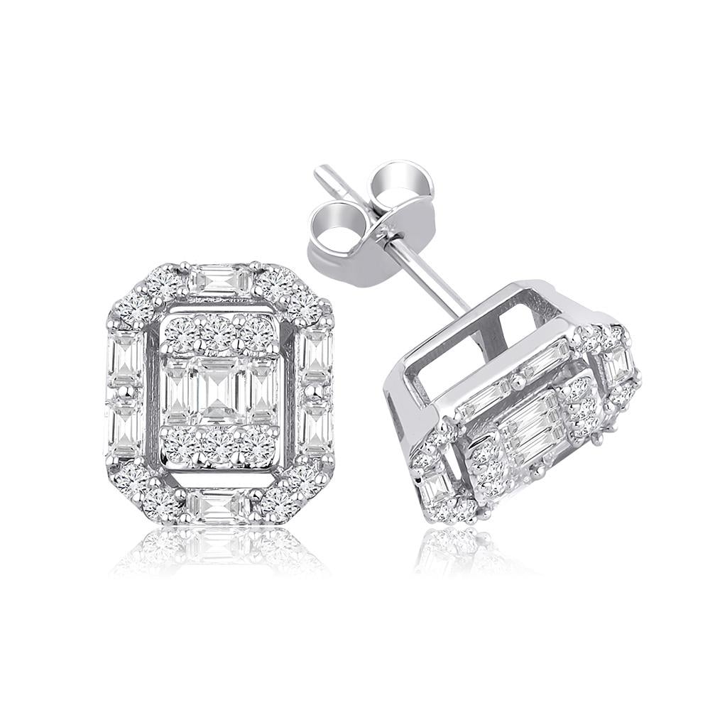 0.83 Ct Pırlanta Baget Küpe