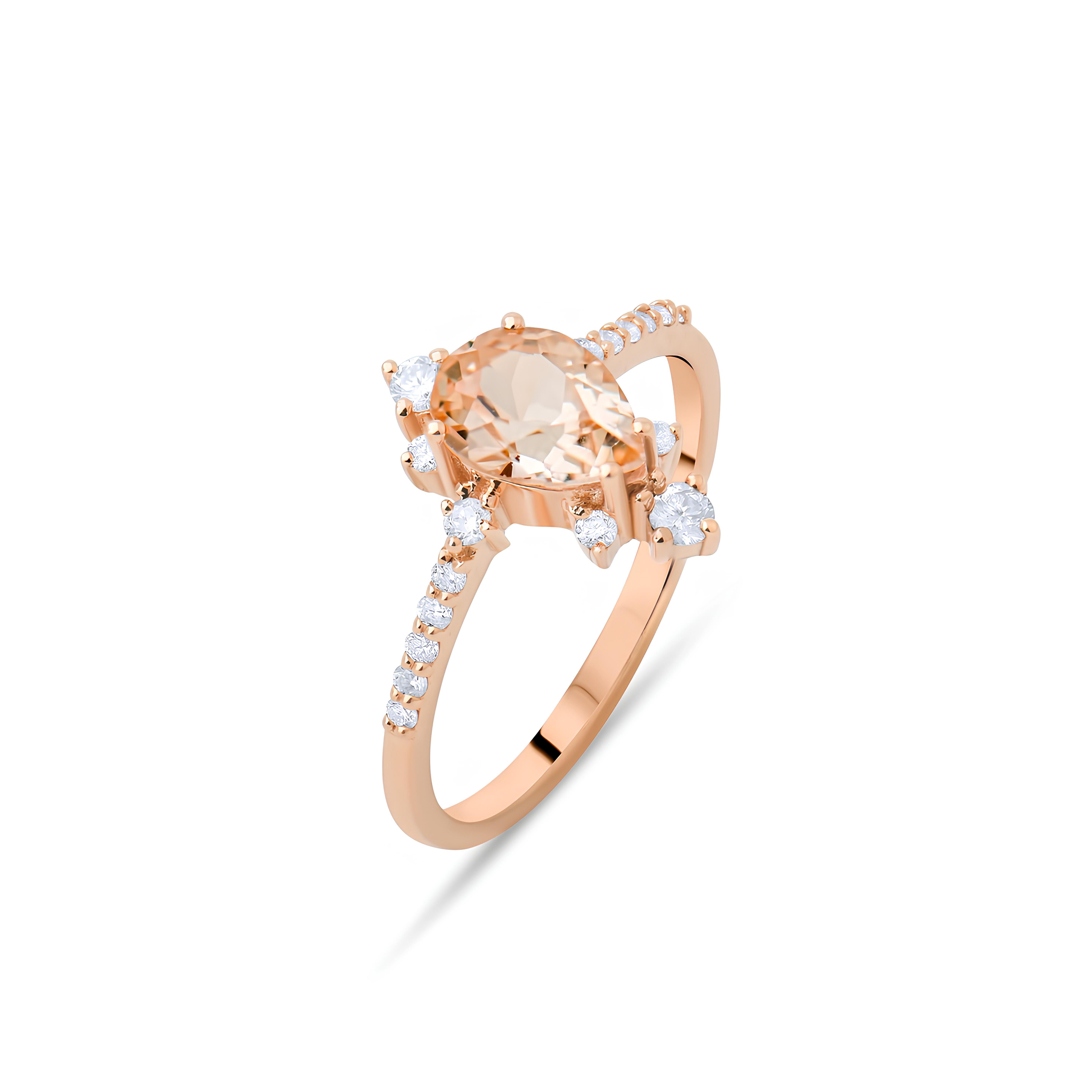 1.54 Karat Morganit Yüzük Sevgililer Günü Özel