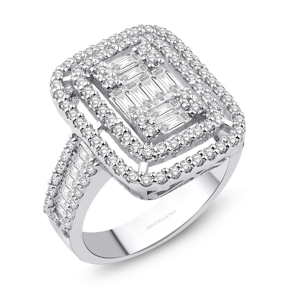 1.66 Karat Pırlanta Baget Yüzük