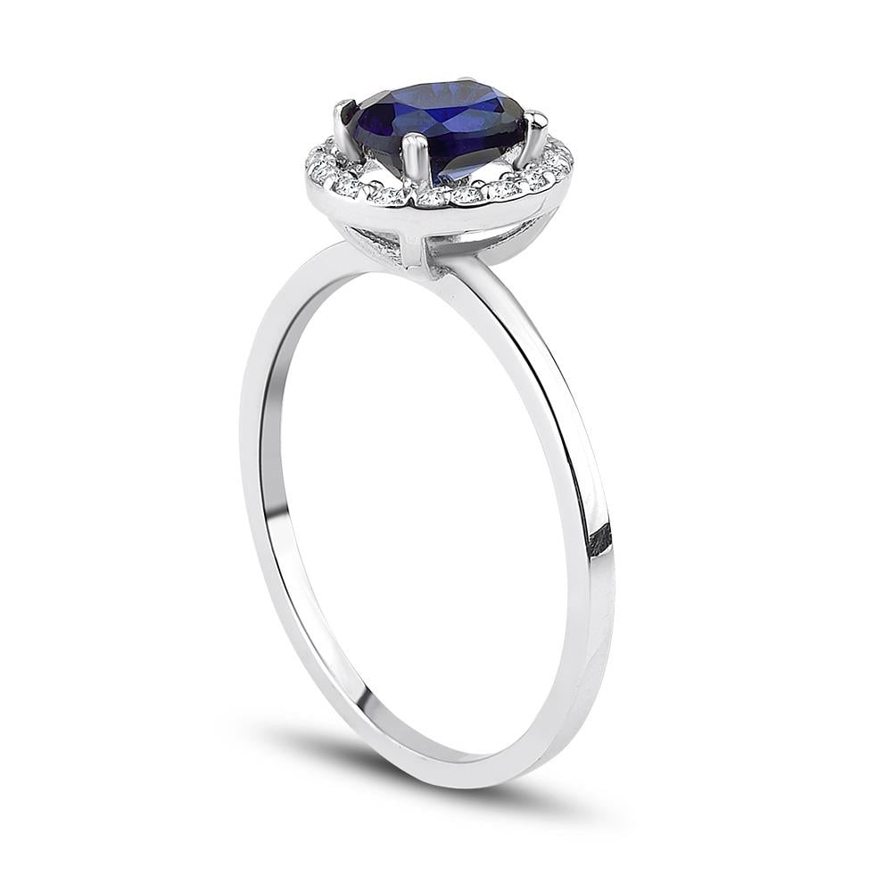 1.33 Karat Pırlanta Safir Yüzük