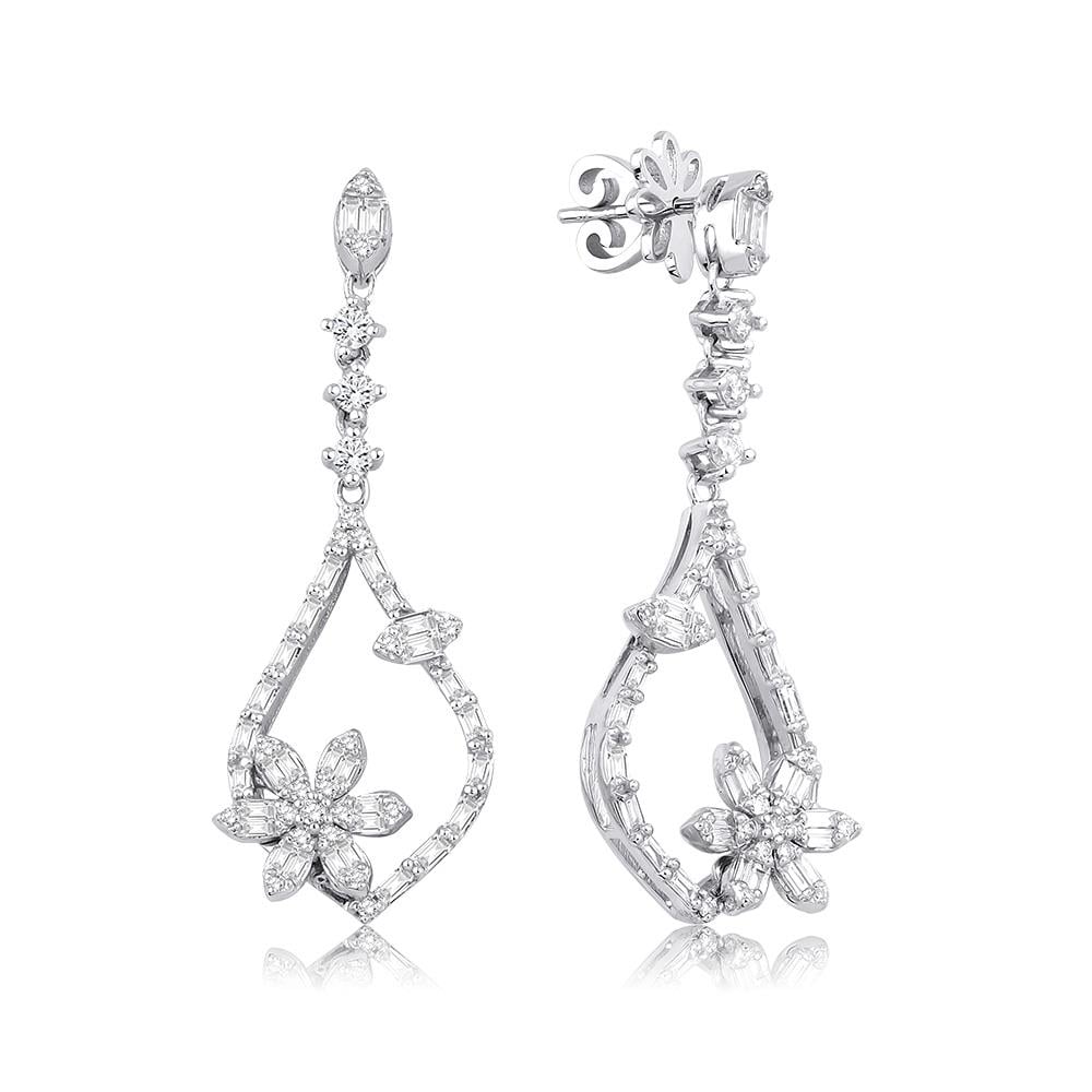 1.08  Ct Pırlanta Tasarım Küpe