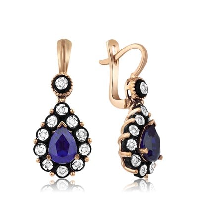 3.34 Karat Elmas Safir Küpe