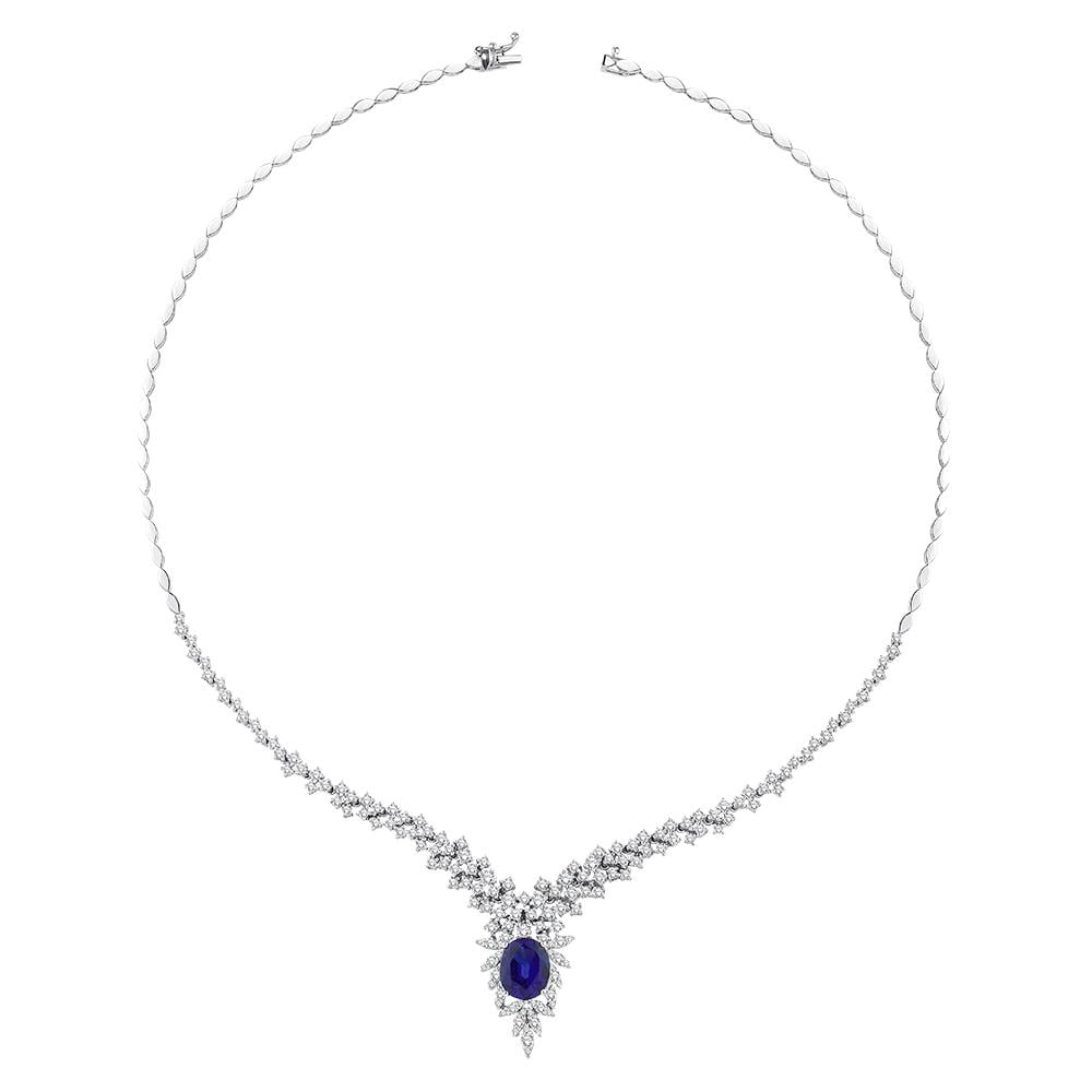 6.92 Karat Safir Pırlanta Gerdanlık 